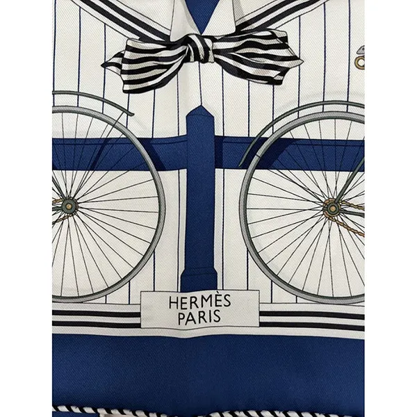 Khăn Lụa Nữ Hermès Scarf 70 Màu Xanh Trắng - Thời trang - Vua Hàng Hiệu