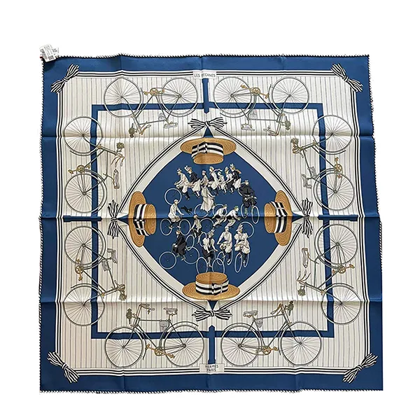 Khăn Lụa Nữ Hermès Scarf 70 Màu Xanh Trắng - Thời trang - Vua Hàng Hiệu