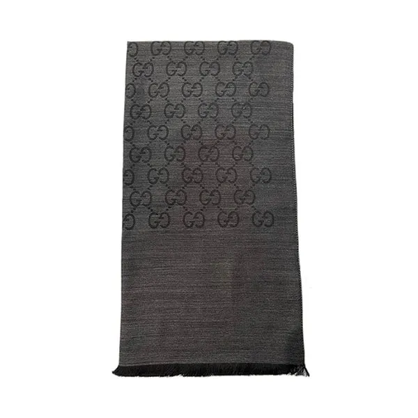 Khăn Quàng Cổ Unisex Gucci Muffler Stole 165904 3G646 1100 Màu Xám Đen Size 45 x 180cm