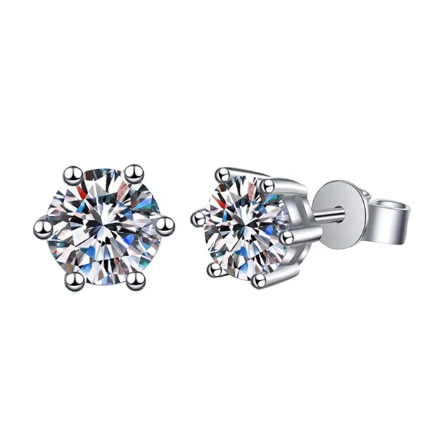 Khuyên Tai Nữ LiLi Jewelry Đính Kim Cương Moissanite 0,5 Carat LILI_192668 Màu Bạc - Trang sức - Vua Hàng Hiệu