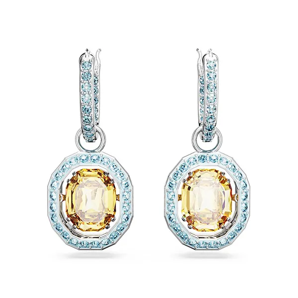 Khuyên Tai Nữ Swarovski Chroma Drop Earrings Octagon Cut, Multicolored, Rhodium Plated 5648453 Màu Bạc - Trang sức - Vua Hàng Hiệu