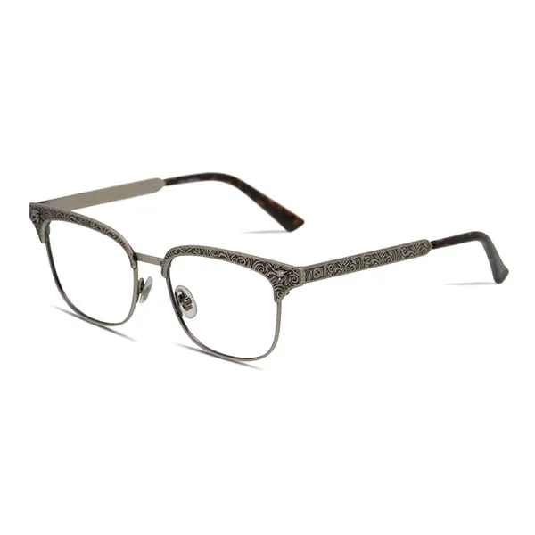 Kính Mắt Cận Gucci Eyeglasses GG0221O 002 Màu Bạc - Kính mắt - Vua Hàng Hiệu