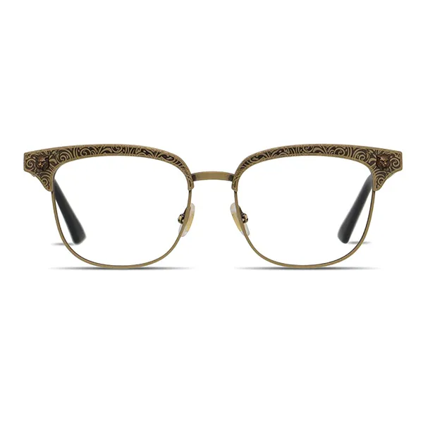 Kính Mắt Cận Gucci Eyeglasses In Gold GG0221O 001 Màu Vàng