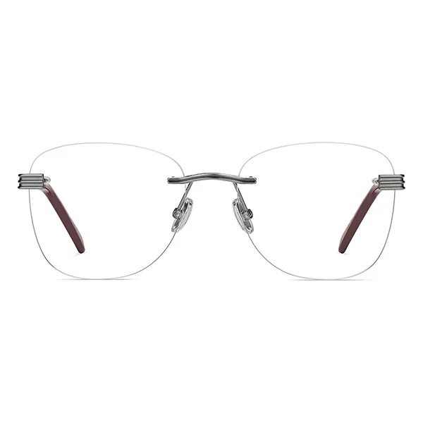 Kính Mắt Cận Nữ Jimmy Choo Square Frame Eyeglasses JC214 Màu Bạc - Kính mắt - Vua Hàng Hiệu