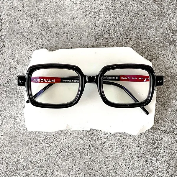 Kính Mắt Cận Kuboraum P2 BS BY Eyeglasses Màu Đen