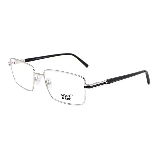 Kính Mắt Cận Montblanc Silver Rectangle Eyeglasses MB709 016 Màu Bạc
