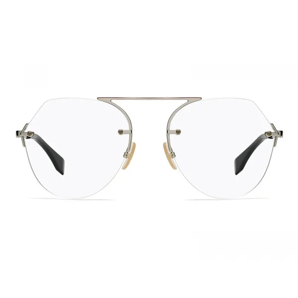 Kính Mắt Cận Nam Fendi Demo Pilot Men's Eyeglasses FF M0063 010 Màu Bạc