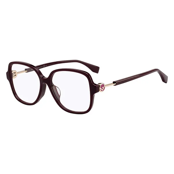 Kính Mắt Cận Nữ Fendi Demo Butterfly Ladies Eyeglasses FF 0364F 0LHF 53 Màu Đỏ Mận - Kính mắt - Vua Hàng Hiệu
