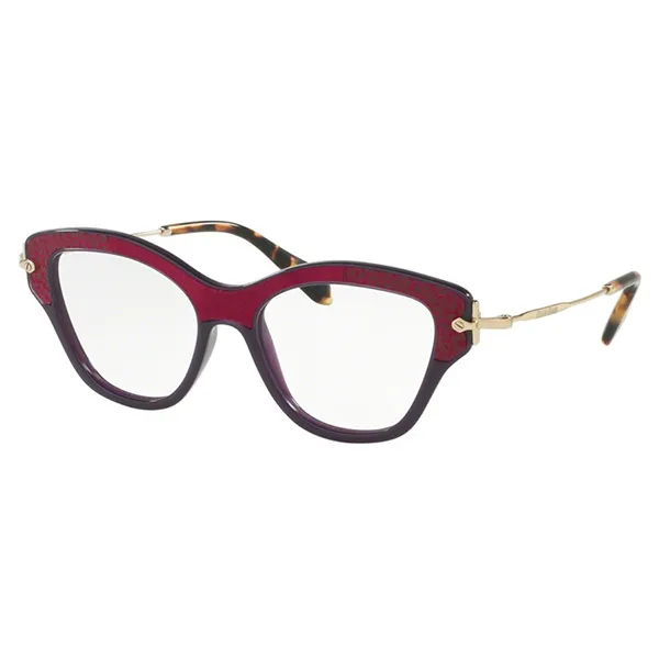 Kính Mắt Cận Nữ Miu Miu Dark Violet Eyeglasses MU 07OV U6A1O1 Màu Tím Đậm