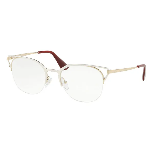 Kính Mắt Cận Nữ Prada Cat Eye Ladies Eyeglasses PR64UV LFB1O1 Màu Vàng