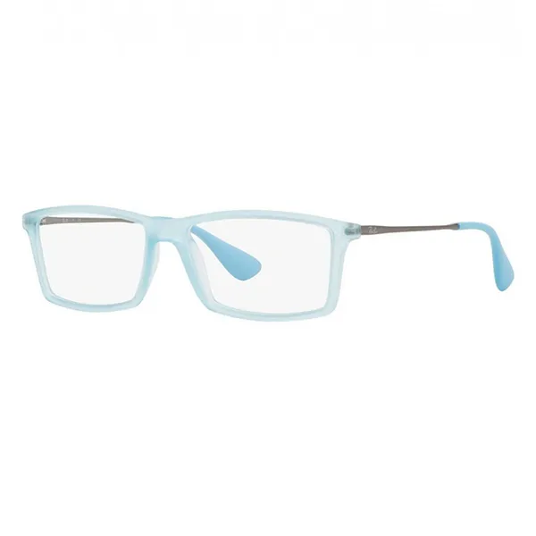 Kính Mắt Cận Rayban Eyeglasses Blue Rectangle RB7021 5370 Eyeglasses Màu Xanh Blue - Kính mắt - Vua Hàng Hiệu