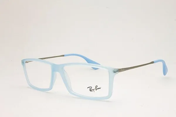 Kính Mắt Cận Rayban Eyeglasses Blue Rectangle RB7021 5370 Eyeglasses Màu Xanh Blue - Kính mắt - Vua Hàng Hiệu