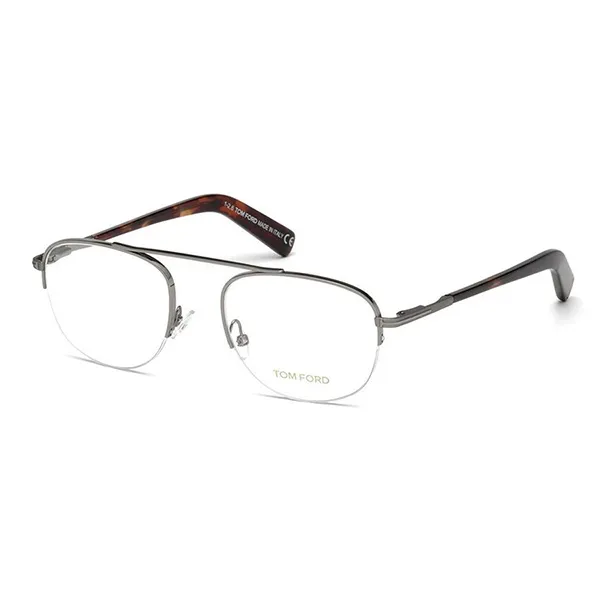 Kính Mắt Cận Tom Ford Clear Shiny Dark Ruthenium Eyeglasses FT 5450 012 Màu Havana Đậm