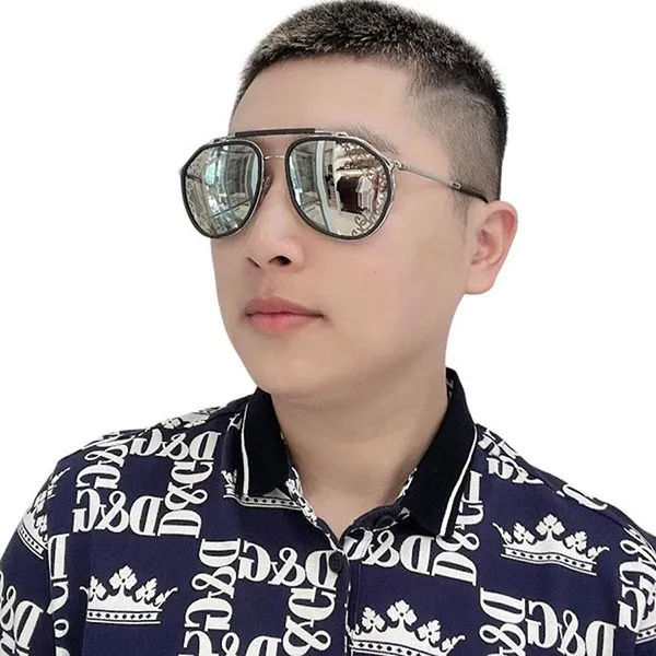 Kính Mát Nam Dolce & Gabbana DG2277 04/6G Màu Bạc Đen Size 57