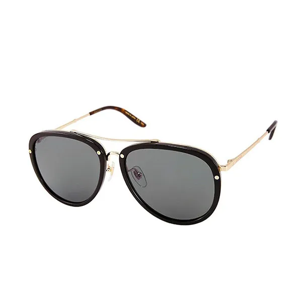 Kính Mát Nam Gucci Brown Pilot Men's Sunglasses GG0662S Màu Xám Đen Size 56 - Kính mắt - Vua Hàng Hiệu