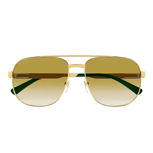 Kính Mát Nam Gucci GG1223S 001 Gold Sunglasses Man Màu Vàng Xanh Size 60 - Kính mắt - Vua Hàng Hiệu