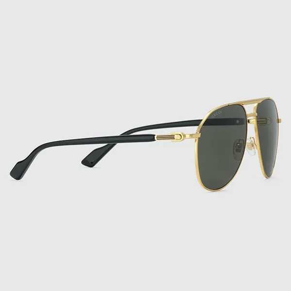 Kính Mát Nữ Gucci Aviator Frame Sunglasses GG1220S Màu Xám Vàng Size 59 - Kính mắt - Vua Hàng Hiệu