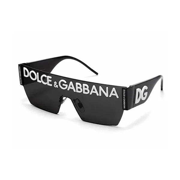 Kính Mát Unisex Dolce & Gabbana D&G DG2233 Black Metal Square Sunglasses Màu Đen