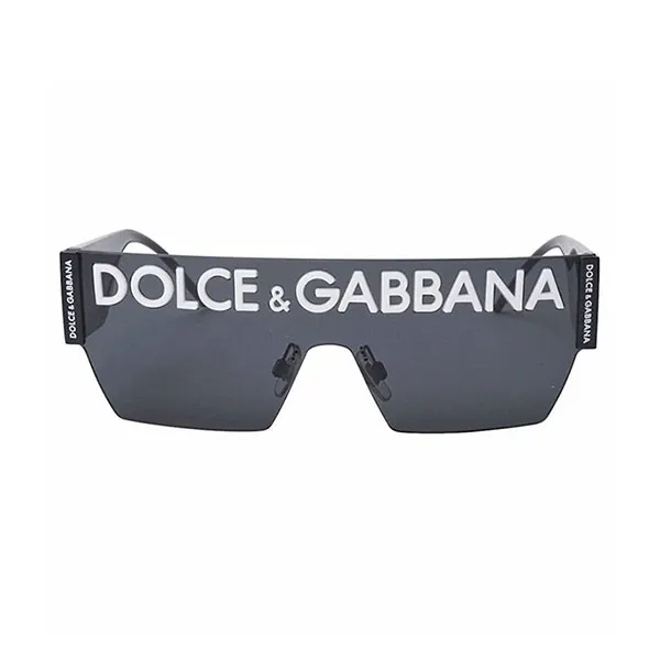 Kính Mát Unisex Dolce & Gabbana D&G DG2233 Black Metal Square Sunglasses Màu Đen