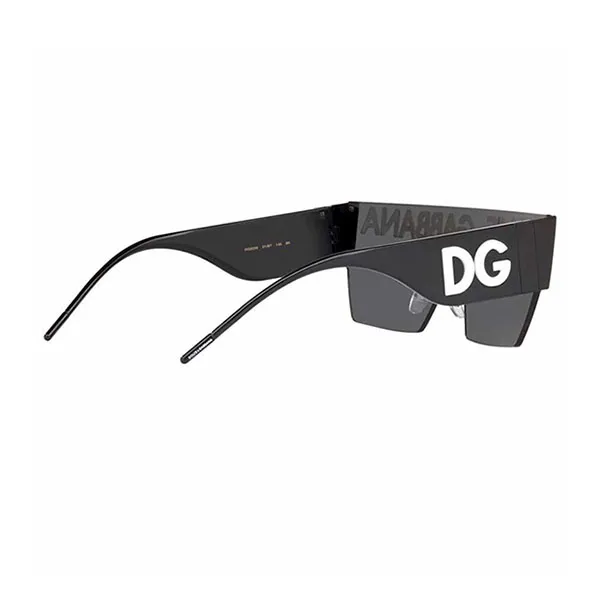 Kính Mát Unisex Dolce & Gabbana D&G DG2233 Black Metal Square Sunglasses Màu Đen