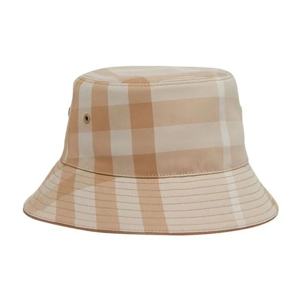 Mũ Burberry Beige Checked Bucket Hat 8052103 A7405 Soft Fawn Màu Be Kẻ Size M - Mũ nón - Vua Hàng Hiệu