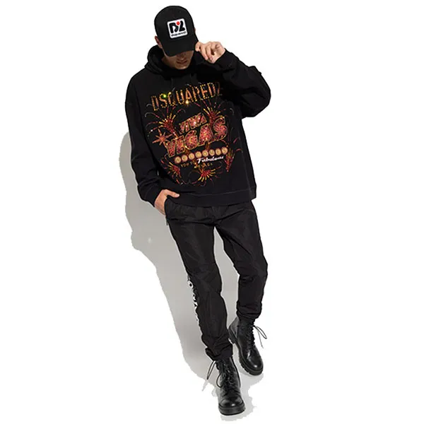 Mũ Dsquared2 Baseball With Logo Patch Cap Màu Đen