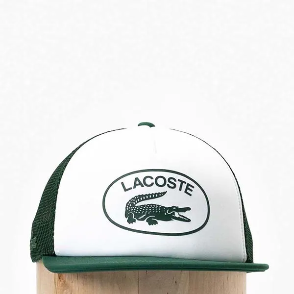 Mũ Lacoste Berretto In Rete E Neoprene RK0236 51 291 Màu Trắng Xanh