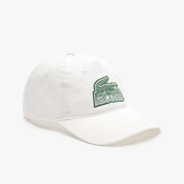 Mũ Lacoste Crocodile Patch Branded Cap White RK6846 51 70V Màu Trắng - Mũ nón - Vua Hàng Hiệu