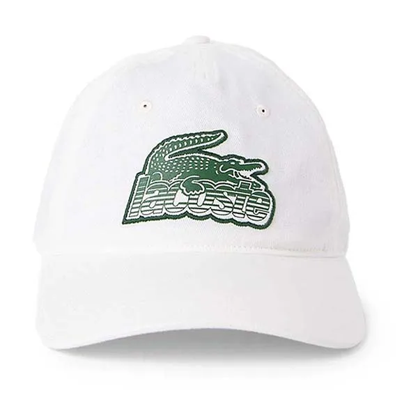 Mũ Lacoste Crocodile Patch Branded Cap White RK6846 51 70V Màu Trắng - Mũ nón - Vua Hàng Hiệu