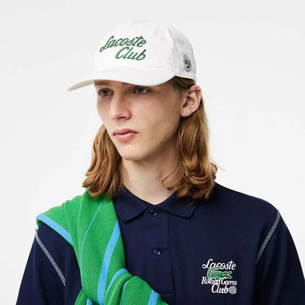 Mũ Lacoste Garros Club Strap Baseball Cap RK6389 51 70V White Màu Trắng Size L - Mũ nón - Vua Hàng Hiệu