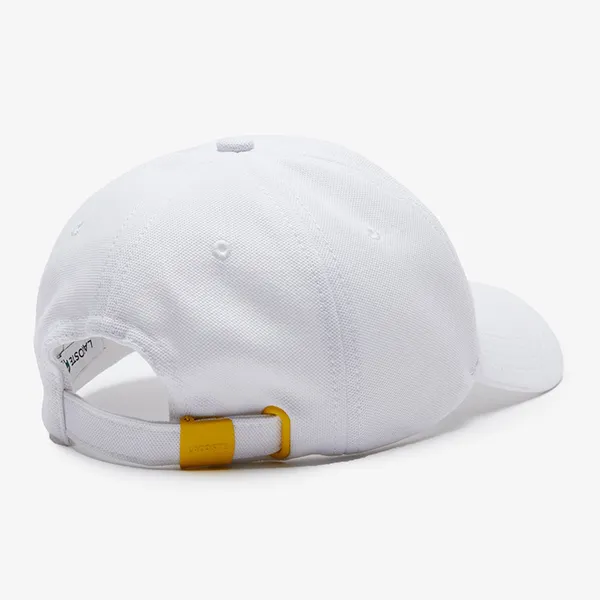 Mũ Lacoste Live National Geographic Cotton Piqué Cap RK6381 6YH Màu Trắng