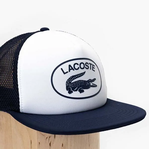 Mũ Lacoste Mesh Trucker Cap Navy/White RK0236 51 525 Màu Trắng/ Xanh Navy