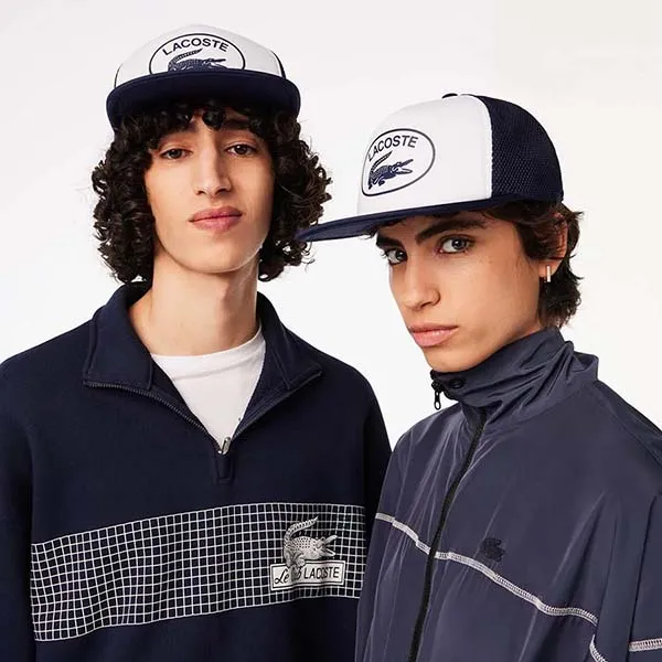 Mũ Lacoste Mesh Trucker Cap Navy/White RK0236 51 525 Màu Trắng/ Xanh Navy