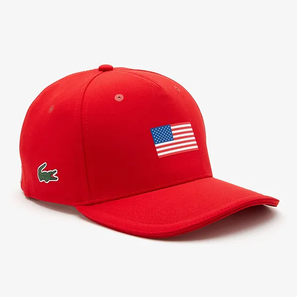 Mũ Lacoste Presidents Cup Lacoste Sport American Flag Adjustable RK8168 240 Màu Đỏ