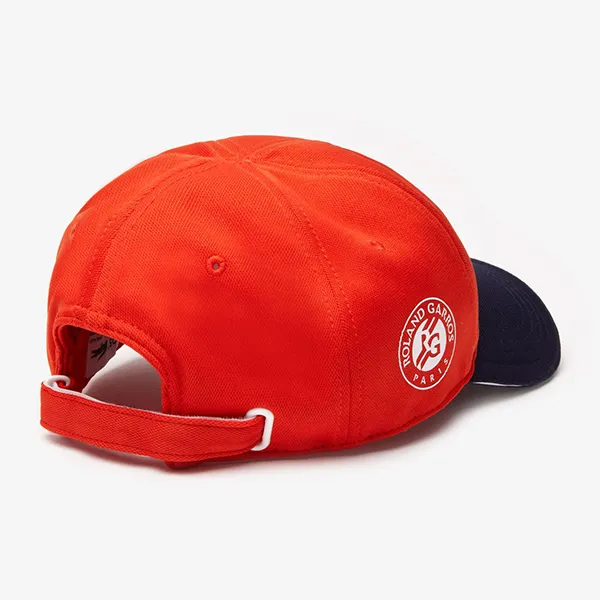 Mũ Lacoste Sport Roland Garros Two-Tone Piqué Cap RK5404 L9E Màu Đỏ Xanh Navy