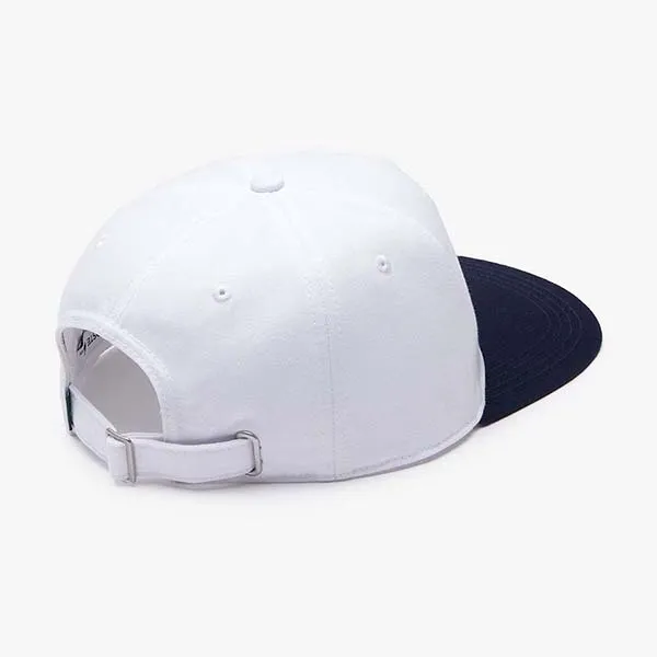 Mũ Lacoste Tennis Embroidery Cotton Cap RK2288 00 9AG Màu Trắng Xanh