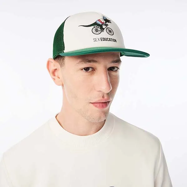 Mũ Lacoste X Netflix Cap RK7045 51 132 Màu Trắng Xanh