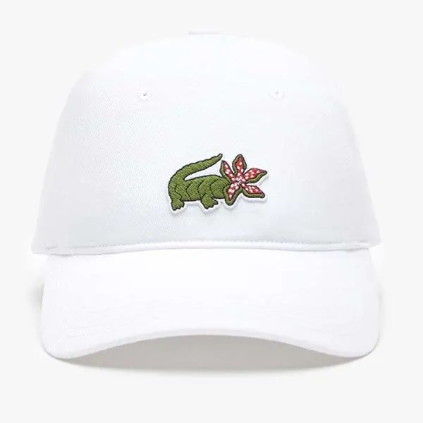 Mũ Lacoste X Netflix Show Crocodile Cap RK7743 51 VIH Màu Trắng