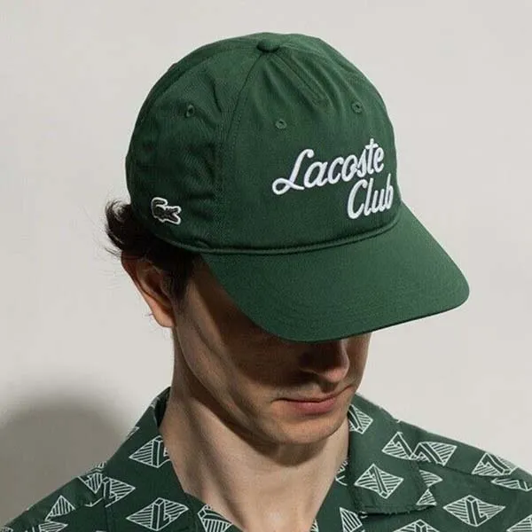 Mũ Lacoste X Roland Garros Club Strap Cap RK6389 51 132 Vert L Màu Xanh Lá Size M