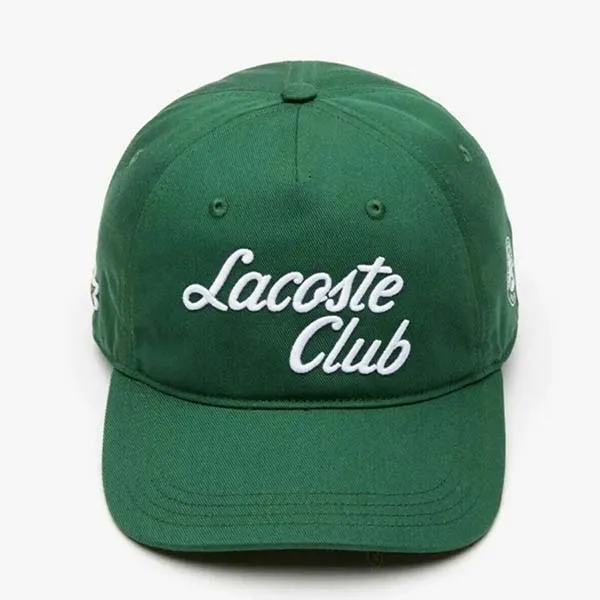 Mũ Lacoste X Roland Garros Club Strap Cap RK6389 51 132 Vert L Màu Xanh Lá Size M