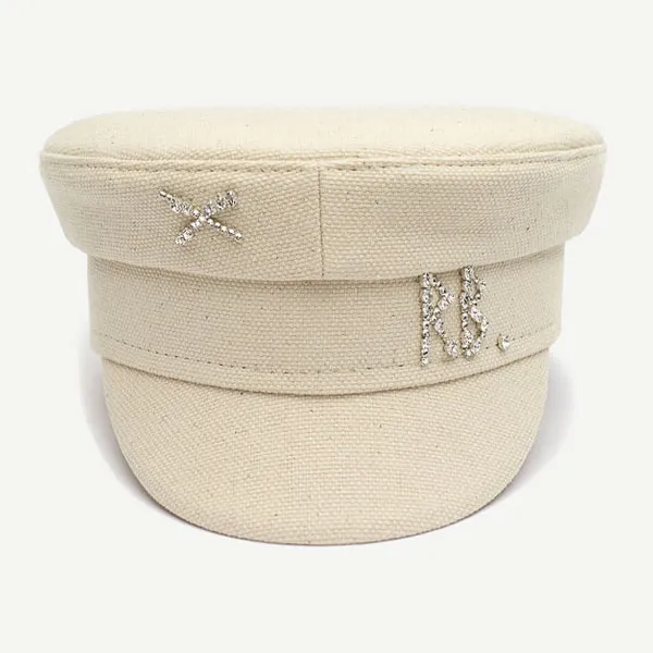 Mũ Nồi Ruslan Baginskiy Crystal-Embellished Baker Boy Cap Màu Be Size S - Mũ nón - Vua Hàng Hiệu