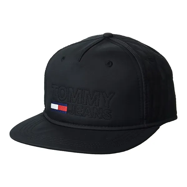 Mũ Tommy Hilfiger Men's Signature Flat Brim Baseball Cap Màu Đen - Mũ nón - Vua Hàng Hiệu