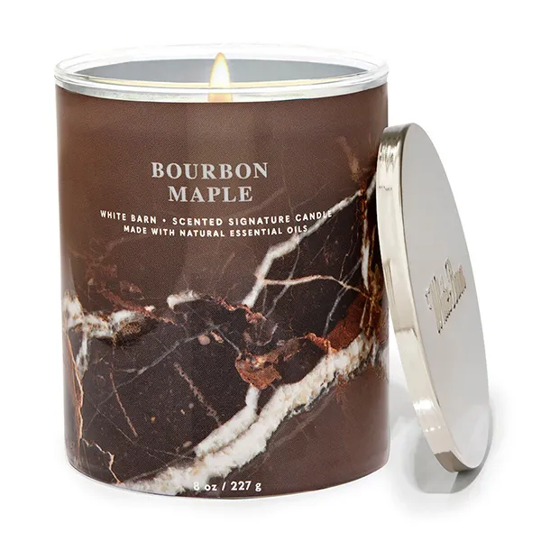 Nến Thơm Bath & Body Works Bourbon Maple Signature Single Wick Candle 227g - 2
