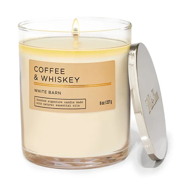 Nến Thơm Bath & Body Works Coffee & Whiskey Signature Single Wick Candle 227g