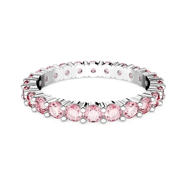 Nhẫn Nữ Swarovski Matrix Ring Round Cut, Pink, Rhodium Plated 5658852 Màu Hồng Size 50