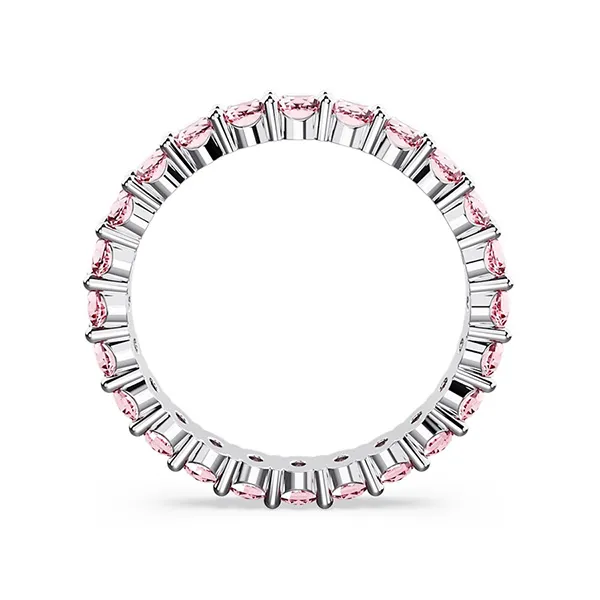 Nhẫn Nữ Swarovski Matrix Ring Round Cut, Pink, Rhodium Plated 5658852 Màu Hồng Size 50