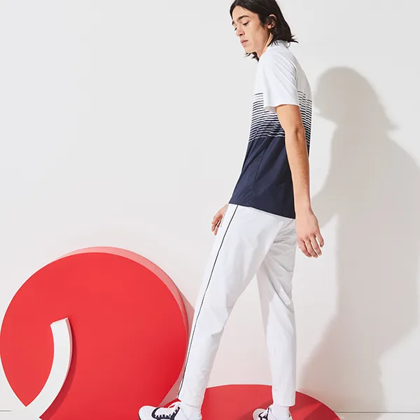 Quần Dài Nam Lacoste Men's SPORT French Sporting Spirit Edition Sweatpants XH7676-522 Màu Trắng Size 2