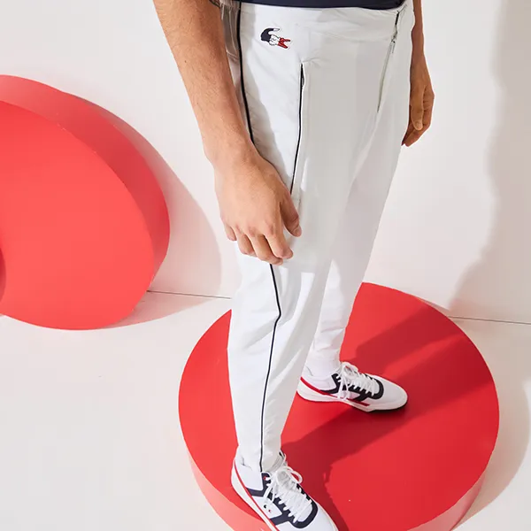Quần Dài Nam Lacoste Men's SPORT French Sporting Spirit Edition Sweatpants XH7676-522 Màu Trắng Size 2