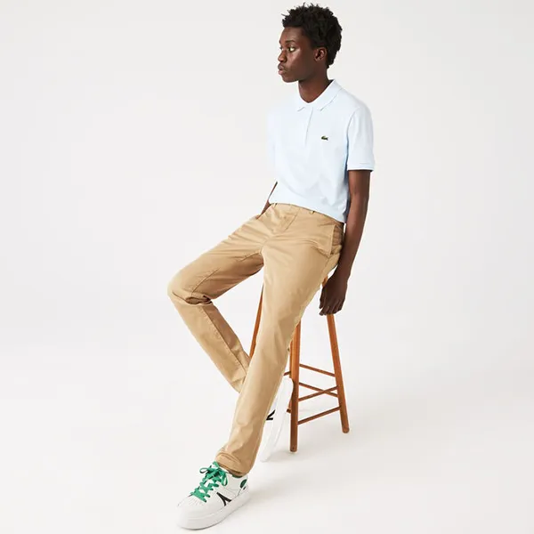 Quần Dài Nam Lacoste Men's Stretch Chino Pants Slim Fit HH2661-02S Màu Vàng Cát Size 42 - Thời trang - Vua Hàng Hiệu