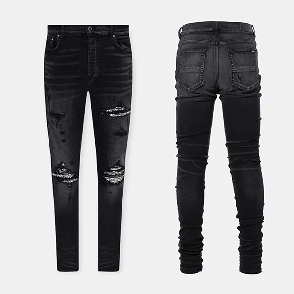 Quần Jean Nam Amiri Dáng Skinny MDS010023 Màu Đen Size 30 - Thời trang - Vua Hàng Hiệu